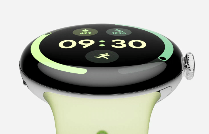 横から見たGoogle Pixel Watch 4